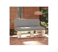vidaXL Canapé Central Palette de Jardin Canapé Central de Patio Canapé d'Extérieur Meuble de Terrasse Salon Intérieur Bois de Pin Imprégné