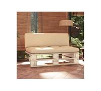 Canapé Central Palette De Jardin Bois De Pin Imprégné Vidaxl Beige
