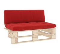 Canapé Central Palette De Jardin Bois De Pin Imprégné Vidaxl Rouge
