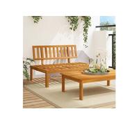 vidaXL Canapé Central Palette de Jardin Bois Massif d'acacia, canapé Palette en Bois, Banc d'extérieur, Meuble de Jardin, Banc Palette, Banc de Jardin