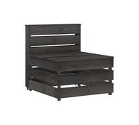 vidaXL Canapé central palette de jardin gris bois de pin imprégné gris G