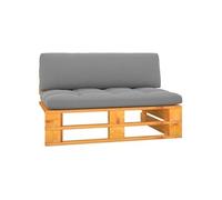 Vidaxl Canap¿¿ Central Palette De Jardin Marron Miel Bois Pin Impr¿¿Gn¿¿ Marron