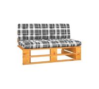 Canapé central palette de jardin marron miel bois pin imprégné 3066530