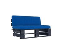 vidaXL Tuinmiddenbank pallet zwart geÃ¯mpregneerd grenenhout3066514 G