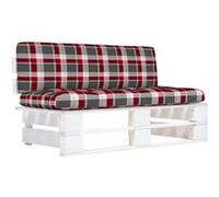 Vidaxl Canapé Central Palette De Jardin Blanc Bois De Pin Imprégné