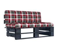 Canapé central palette de jardin Noir, Bois de pin imprégné