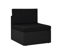 Canapé Sectionnel 2 Places Résine Tressée Gris Sofa Jardin Extérieur vidaXL