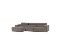 Canapé chaise longue gauche gris chiné Novi