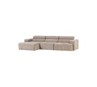 Canapé chaise longue gauche naturel chiné NOVI