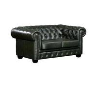 Canapé chesterfield 2 places BRENTON 100% cuir de buffle - Vert empire