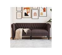 Canapé Chesterfield 3 Places Siège Chaise Salle de Séjour Bleu Tissu vidaXL