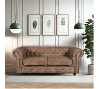 Canapé CHESTERFIELD 2 places / Marron vieilli