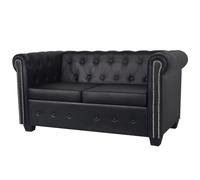 Canapé Chesterfield 3 places Blanc Canapé de salon Mobilier de salon Sofa vidaXL