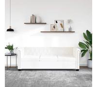 Canapé Chesterfield 3 places Blanc Canapé de salon Mobilier de salon Sofa vidaXL
