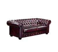 Canapé chesterfield 3 places BRENTON 100% cuir de