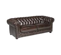 Canapé chesterfield 3 places BRENTON 100% cuir de