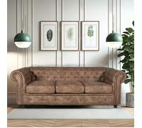 Canapé CHESTERFIELD 3 places / Marron vieilli