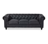 Canapé Chesterfield 3 Places Regency Noir
