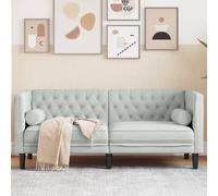 Canapé Chesterfield avec traversins 2 places velours canapé vidaXL