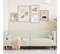 Canapé Chesterfield avec traversins 2 places vert foncé velours canapé vidaXL