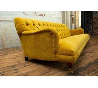 Canapé Chesterfield classique 4 places Canapés Cuir Jaune Design Rembourrage