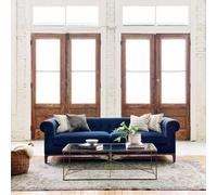 Canapé Chesterfield Coussin Tissu Cuir Canapé Garniture 4 places