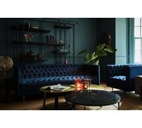 Canapé Chesterfield Coussin Tissu Cuir Canapé Garniture 4 places