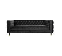 Canapé Chesterfield noir xxl Big Luxe Meubles 4 places Tissu Canapés Nouveau