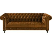 Canapé Chesterfield trois places en tissu marron Nouveau design original Canapés rembourrés