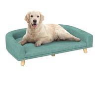 Canapé chien - PawHut - design scandinave - coussin déhoussable - pieds en bois - 98 x 67 x 25 cm - tissu polyester - vert clair