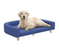 Canapé chien - PawHut - design scandinave - coussin déhoussable - pieds en bois - 98 x 67 x 25 cm - tissu polyester - bleu