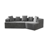 Canapé Cloud Combination modular confort Corduroy Gris 307.00x159.00x67.00 cm