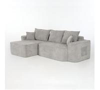 Canapé Cloud Couch modular XXL profonde Chenille gris 262cm x 144cm x 65cm
