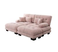 Canapé Cloud Ecksofa modular confort Chenille Rose 220x145x81 cm