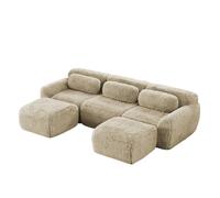 Canapé Cloud Modular confortable Plush Light Khaki 291x179x73 cm