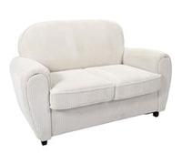 Canapé Club 2 Places Côtelé Scott 137cm Beige beige