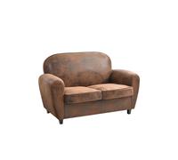 Canapé Club Vintage "Confortable" 139cm Marron