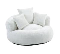 Canapé compressé 1 place, mousse mémoire haute résilience, 3 coussins, beige