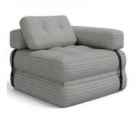 Canapé Compresse - Bealife - Fauteuil-lit Convertible - 1 Place - L - Velours Côtelé Gris - Sans Installation - Salon - Chambre