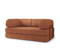 Canapé compressé EIREN Q+S - 3 places - Convertible en lit - Tissu bou uivré - 170x80x68 cm