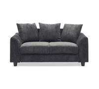 Canapé contemporain 2 places Mozart Velours côtelé Gris foncé