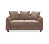 Menzzo Canapé Contemporain 2 Places Mozart en Velours côtelé Marron - Canapé Compact Chic - L168 x P82 x H78 cm