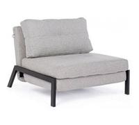 Canapé convertible 1 place gain de place en tissu HAYDEN Beige 95x96x h79 cm Transparent