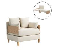 Canapé convertible 1 place Seinlus 81 x 88 x 68 cm beige