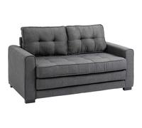 HOMCOM - Canapé-lit - Tissu imitation lin - 147.5x75x85cm - Gris