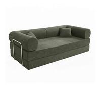 Canapé convertible 2 places en tissu coussins modulable 204 cm vert Wendy - Oviala