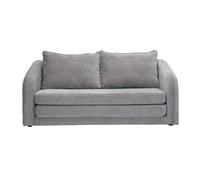 Canapé convertible 2 places en tissu effet velours texturé gris MAHAUT