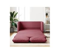 vidaXL Canapé-lit 2 en 1 tissu rouge bordeaux 112x174x55 cm 353967