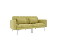 vidaXL Canapé-lit Tissu : Couleur - Vert