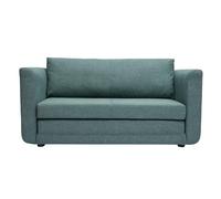 Canapé convertible 2 places en tissu vert de gris LEON